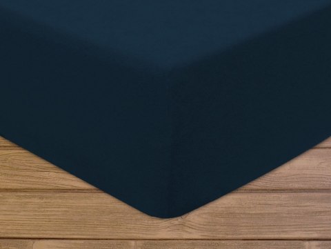 Prześcieradło frotte z gumką 90x200 cm kolor ciemny granat Prześcieradło frotte z gumką 90x200 cm kolor ciemny granat