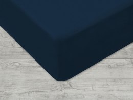 Prześcieradło jersey z gumką 160x200 cm kolor ciemny granat