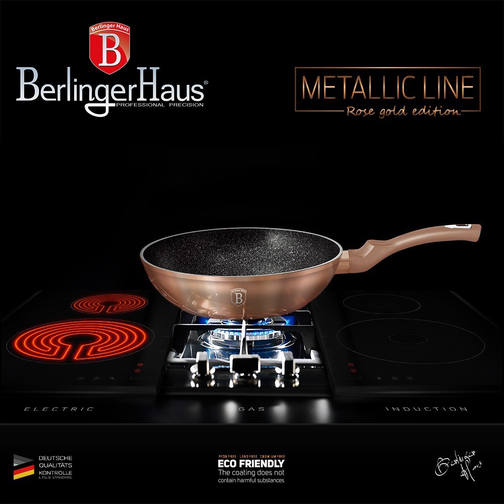 ZESTAW GARNKÓW GRANITOWYCH BERLINGER HAUS BH-7034 ROSE GOLD 18 ELEM. ZESTAW GARNKÓW GRANITOWYCH BERLINGER HAUS BH-7034 ROSE GOLD 18 ELEM.