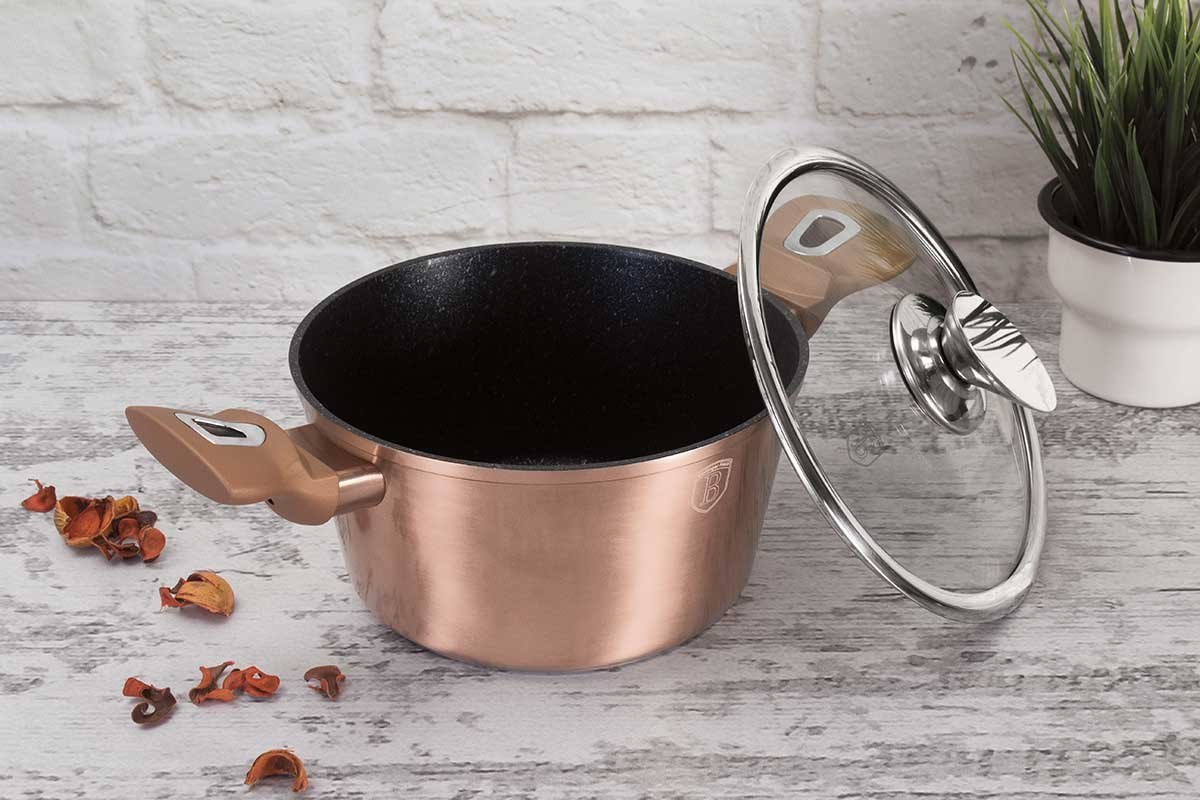 ZESTAW GARNKÓW GRANITOWYCH BERLINGER HAUS BH-7034 ROSE GOLD 18 ELEM. ZESTAW GARNKÓW GRANITOWYCH BERLINGER HAUS BH-7034 ROSE GOLD 18 ELEM.